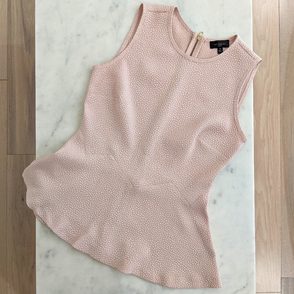 The Limited Blush Pink Peplum Top